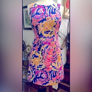 Lilly Pulitzer Courtney Brilliant Blue Catch & Release Tie Back Dress - SZ 2